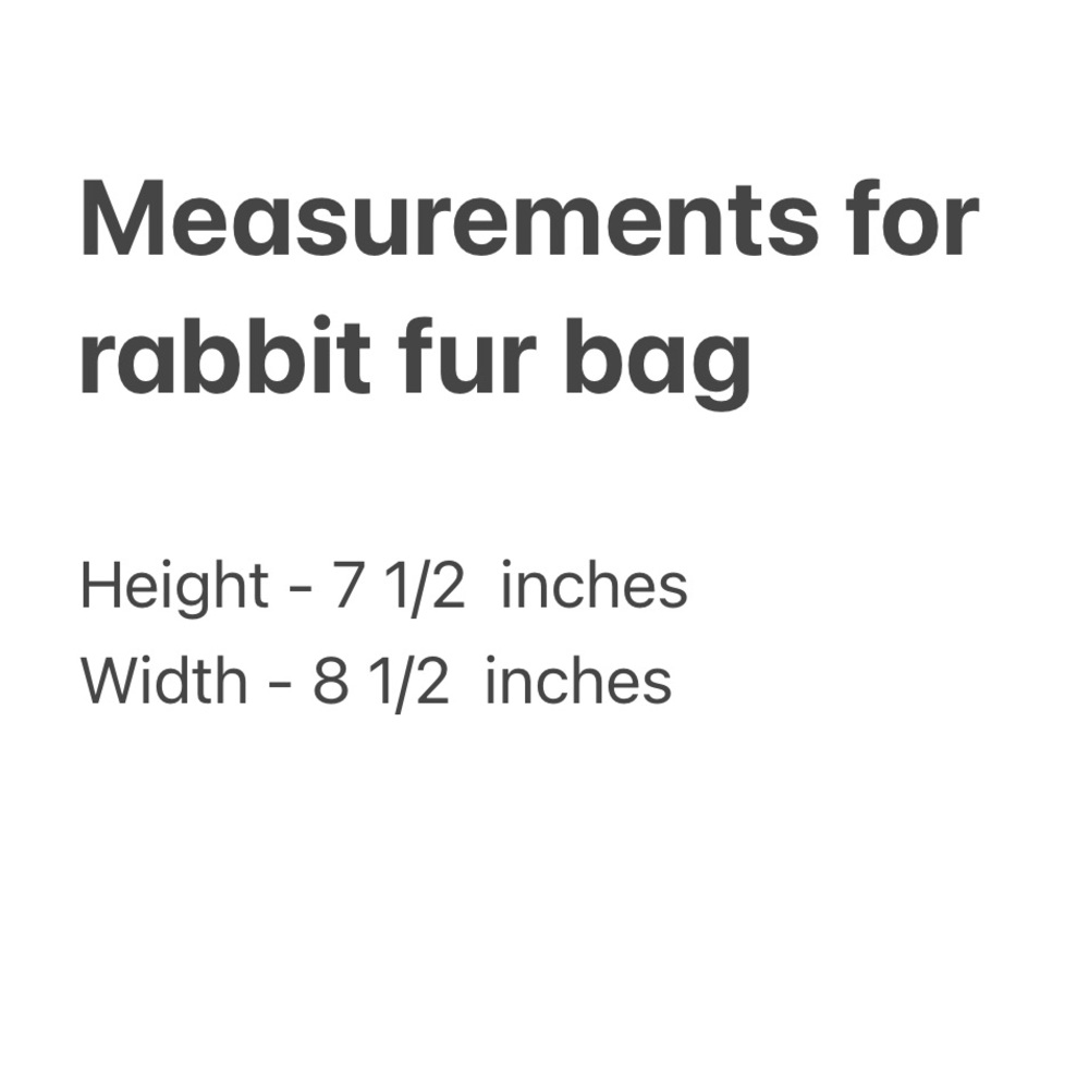 Real rabbit fur ethically handmade authentic genuine grey bunny fur bag - Picture 8 of 8